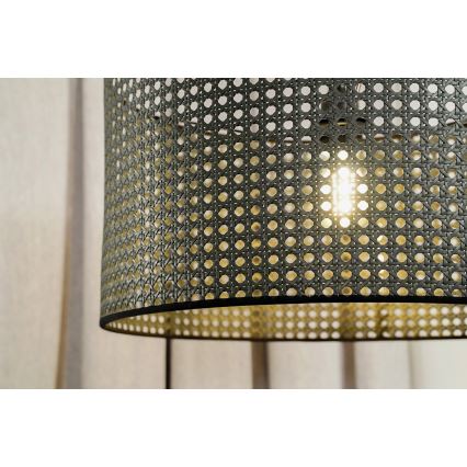 Duolla - Подвесная люстра ROLLER RATTAN 1xE27/15W/230V диаметр 45 см черный