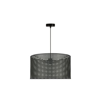 Duolla - Подвесная люстра ROLLER RATTAN 1xE27/15W/230V диаметр 45 см черный