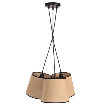 Duolla - Подвесная люстра ROSSA 3xE27/15W/230V диаметр 45 см коричневый/черный