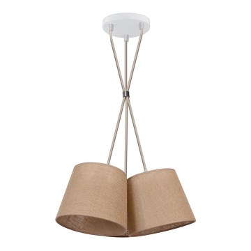 Duolla - Подвесная люстра ROSSA 3xE27/15W/230V диаметр 45 см коричневый