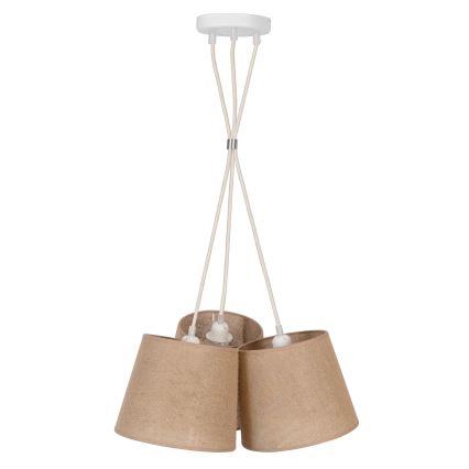 Duolla - Подвесная люстра ROSSA 3xE27/15W/230V диаметр 45 см коричневый