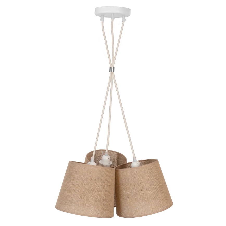 Duolla - Подвесная люстра ROSSA 3xE27/15W/230V диаметр 45 см коричневый