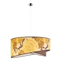 Duolla - Подвесная люстра ROYAL 1xE27/40W/230V диаметр 50 см желтый