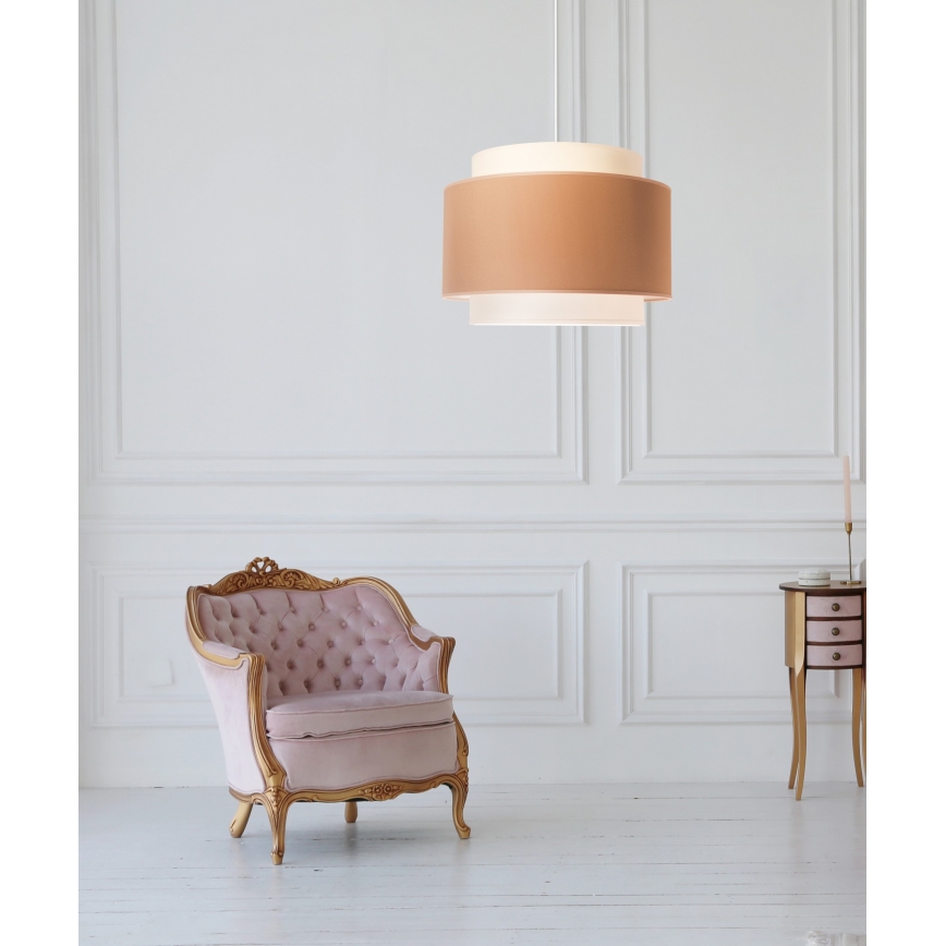 Duolla - Подвесная люстра SOHO 1xE27/40W/230V диаметр 40 см бежевый/кремовый