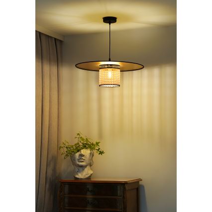 Duolla - Подвесная люстра TOKYO RATTAN 1xE27/15W/230V диаметр 50 см золотистый/ротанг