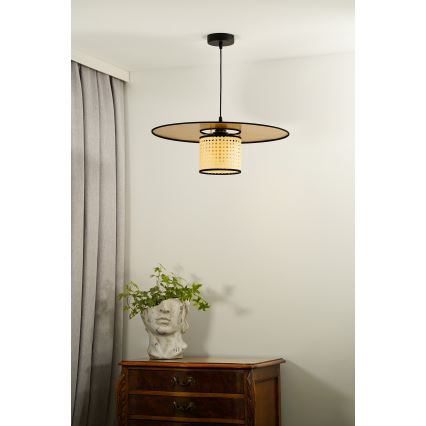 Duolla - Подвесная люстра TOKYO RATTAN 1xE27/15W/230V диаметр 50 см золотистый/ротанг