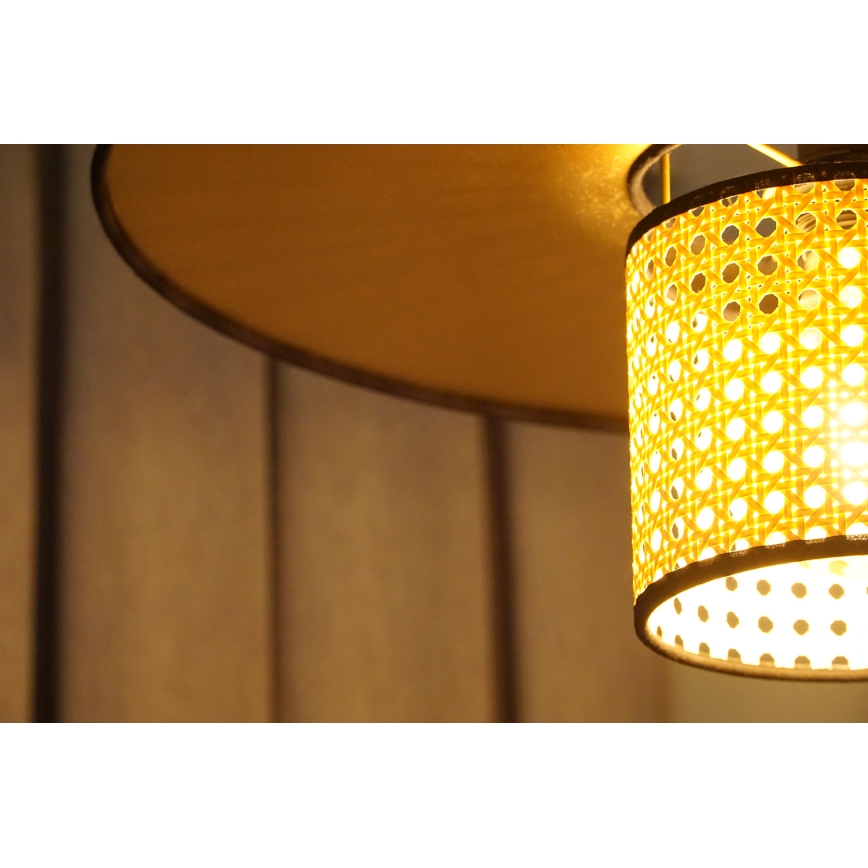 Duolla - Подвесная люстра TOKYO RATTAN 1xE27/15W/230V диаметр 50 см золотистый/ротанг
