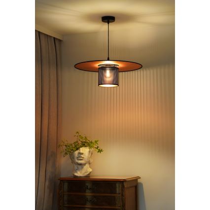Duolla - Подвесная люстра TOKYO SHINY 1xE27/15W/230V диаметр 50 см черный/медный