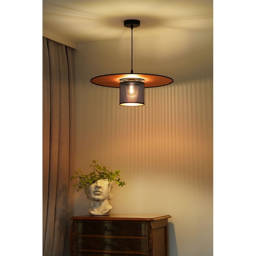 Duolla - Подвесная люстра TOKYO SHINY 1xE27/15W/230V диаметр 50 см черный/медный