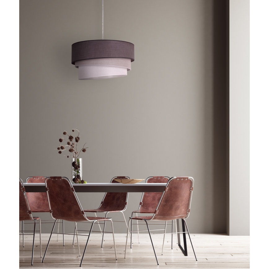 Duolla - Подвесная люстра TRIO 1xE27/40W/230V диаметр 45 см антрацит/серый/белый
