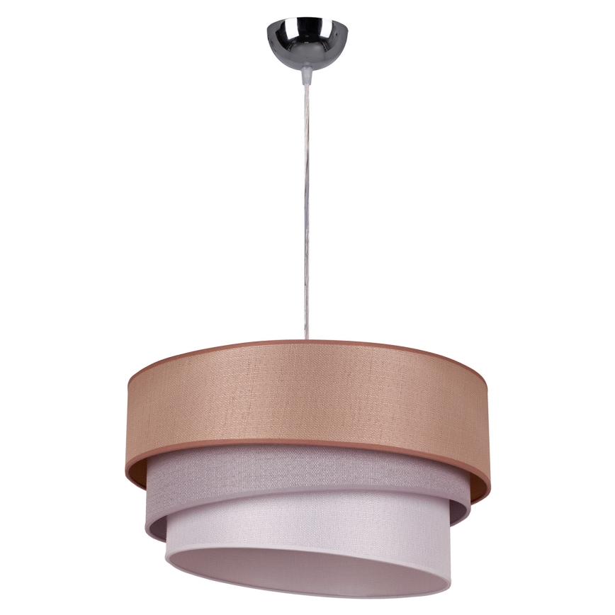 Duolla - Подвесная люстра TRIO 1xE27/40W/230V диаметр 45 см коричневый/серый/серебристый