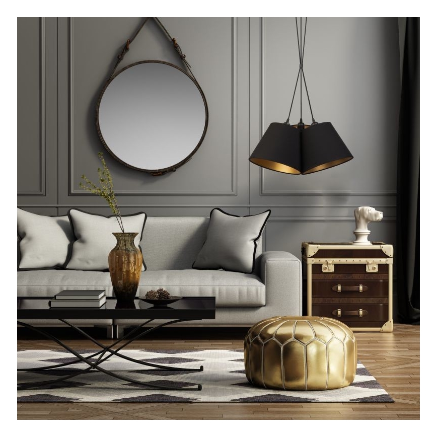 Duolla - Подвесная люстра TWIGGY 3xE27/40W/230V диаметр 45 см черный