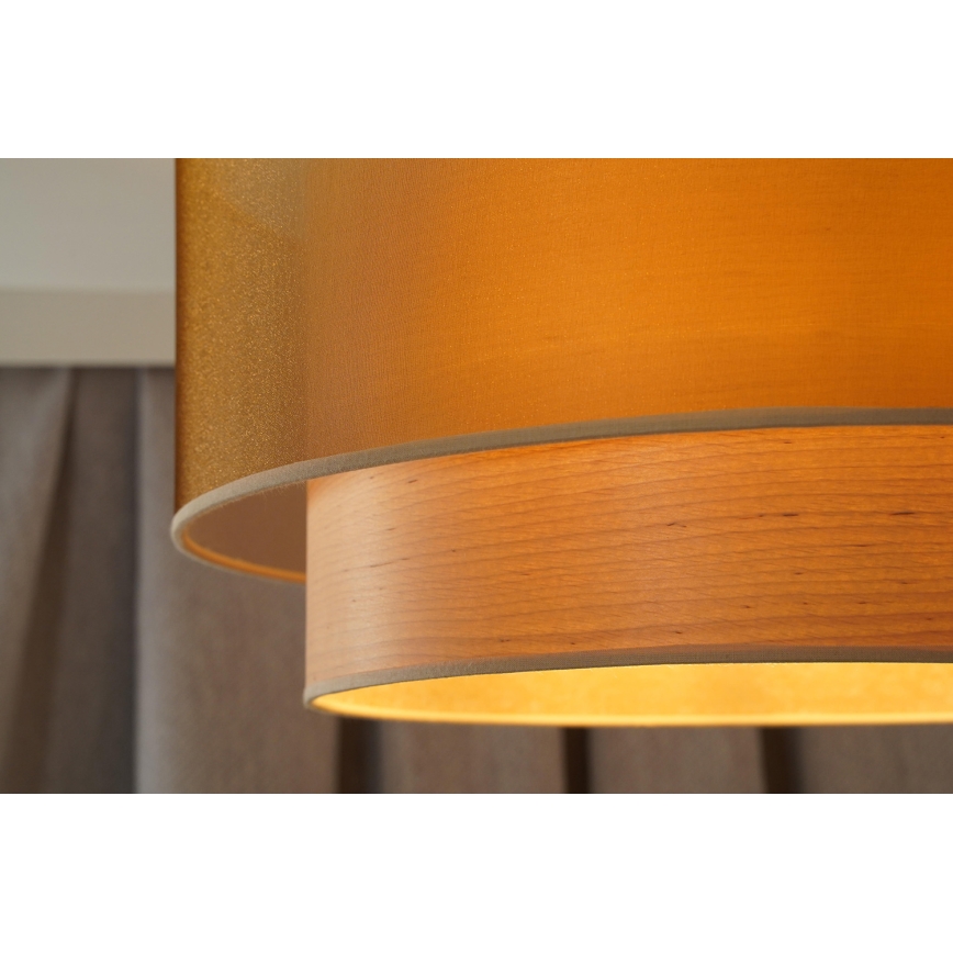 Duolla - Подвесная люстра WOOD BOHO 1xE27/15W/230V диаметр 45 см медный/бежевый