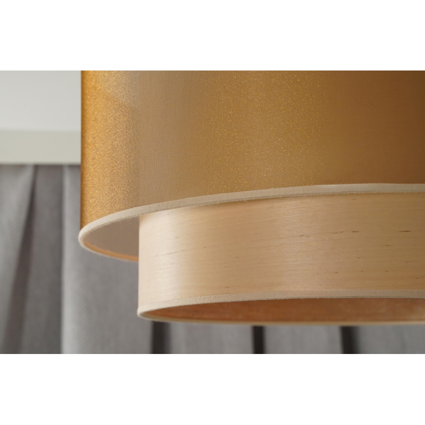 Duolla - Подвесная люстра WOOD BOHO 1xE27/15W/230V диаметр 45 см медный/бежевый
