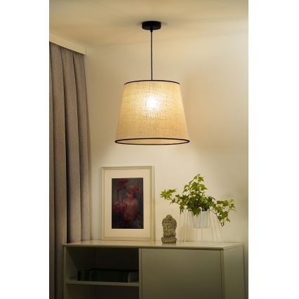 Duolla - Подвесная люстра YUTE 1xE27/15W/230V диаметр 38 см серый/черный