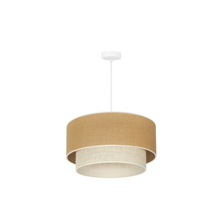 Duolla - Подвесная люстра YUTE BOHO 1xE27/15W/230V диаметр 45 см коричневый/кремовый