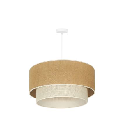 Duolla - Подвесная люстра YUTE BOHO 3xE27/15W/230V диаметр 60 см коричневый/кремовый