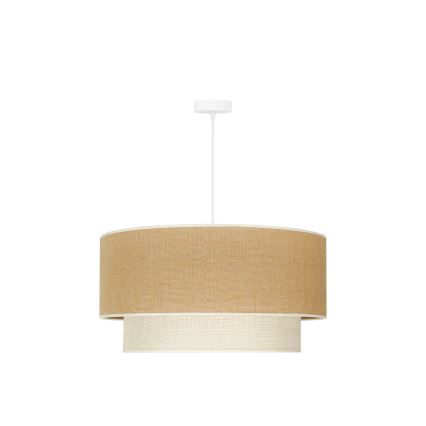 Duolla - Подвесная люстра YUTE BOHO 3xE27/15W/230V диаметр 60 см коричневый/кремовый