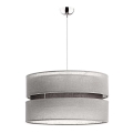 Duolla - Подвесной светильник на тросе DUO 1xE27/15W/230V диам. 40 см серый