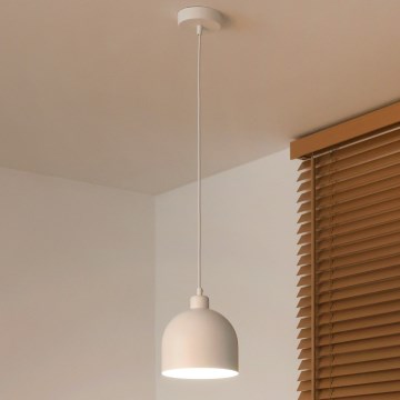 Duolla - Подвесной светильник на тросе IRONLINE 1xE27/15W/230V диам. 17 см белый