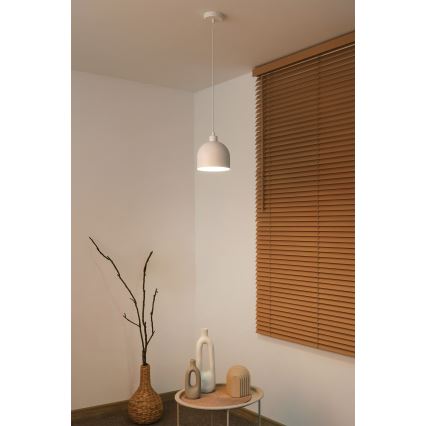 Duolla - Подвесной светильник на тросе IRONLINE 1xE27/15W/230V диам. 17 см белый