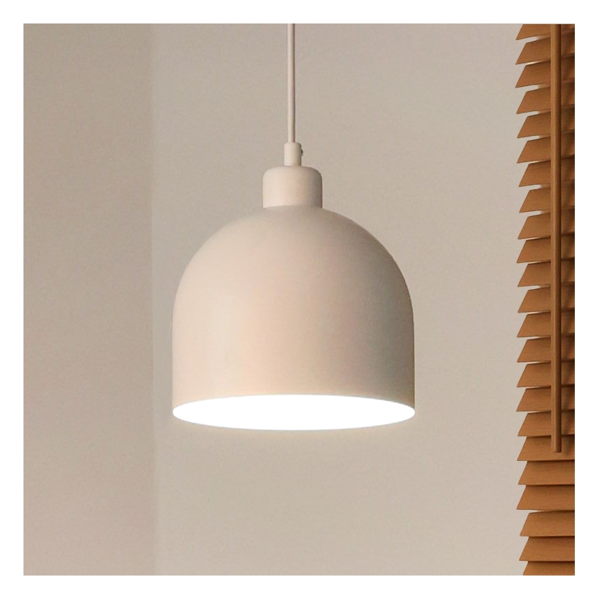 Duolla - Подвесной светильник на тросе IRONLINE 1xE27/15W/230V диам. 17 см белый