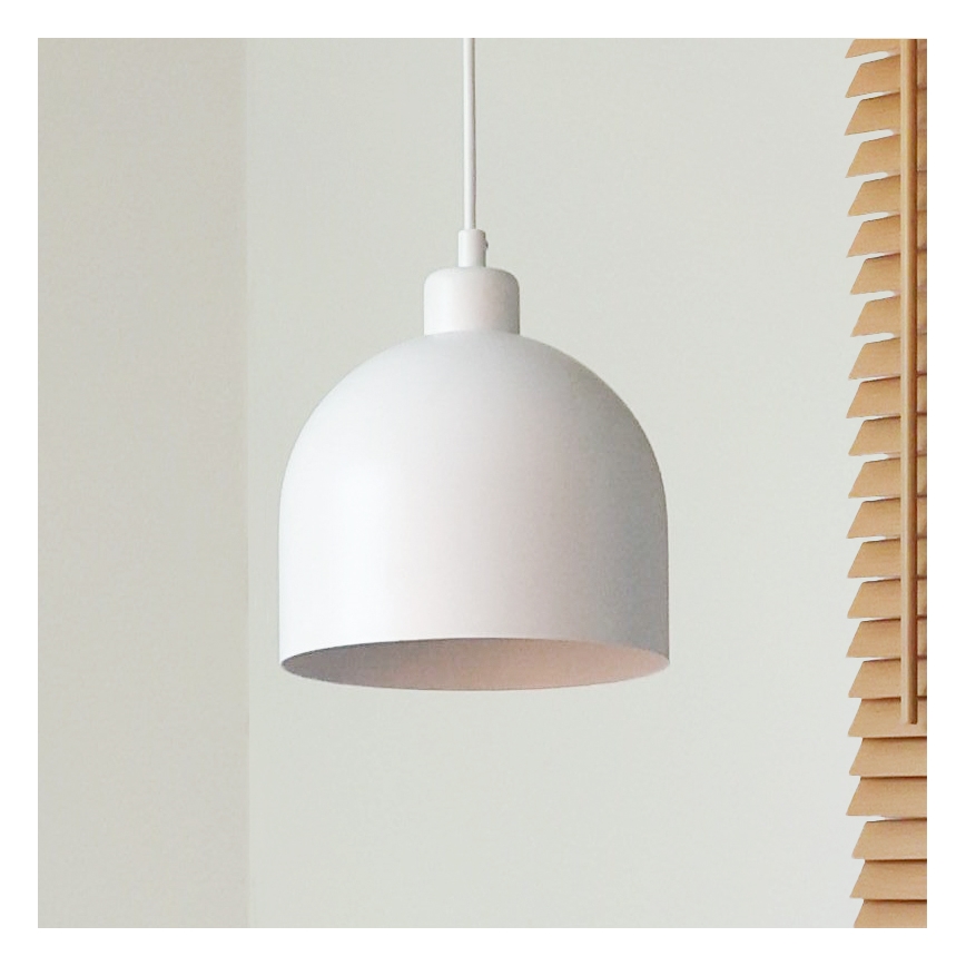 Duolla - Подвесной светильник на тросе IRONLINE 1xE27/15W/230V диам. 17 см белый