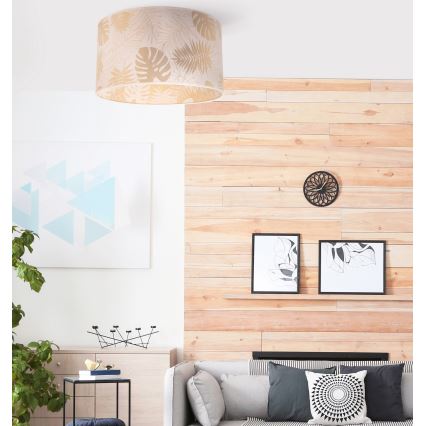 Duolla - Потолочный светильник ARECA 1xE27/40W/230V диаметр 45 см латунь/белый