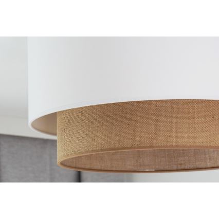 Duolla - Потолочный светильник BOHO 1xE27/15W/230V диаметр 45 см белый/коричневый