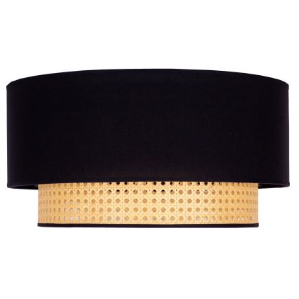 Duolla - Потолочный светильник BOHO 1xE27/15W/230V диаметр 45 см черный/ротанг