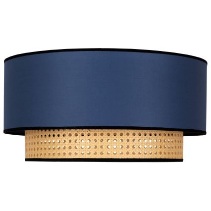 Duolla - Потолочный светильник BOHO 1xE27/15W/230V диаметр 45 см синий/ротанг