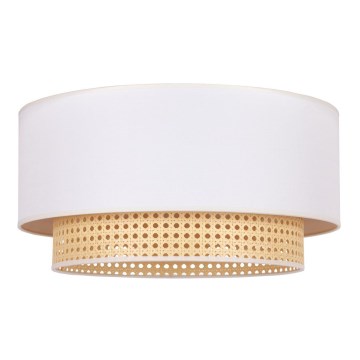Duolla - Потолочный светильник BOHO 1xE27/15W/230V диаметр 45 см кремовый/ротанг