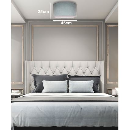 Duolla - Потолочный светильник BRISTOL 1xE27/15W/230V диаметр 45 см зеленый/белый