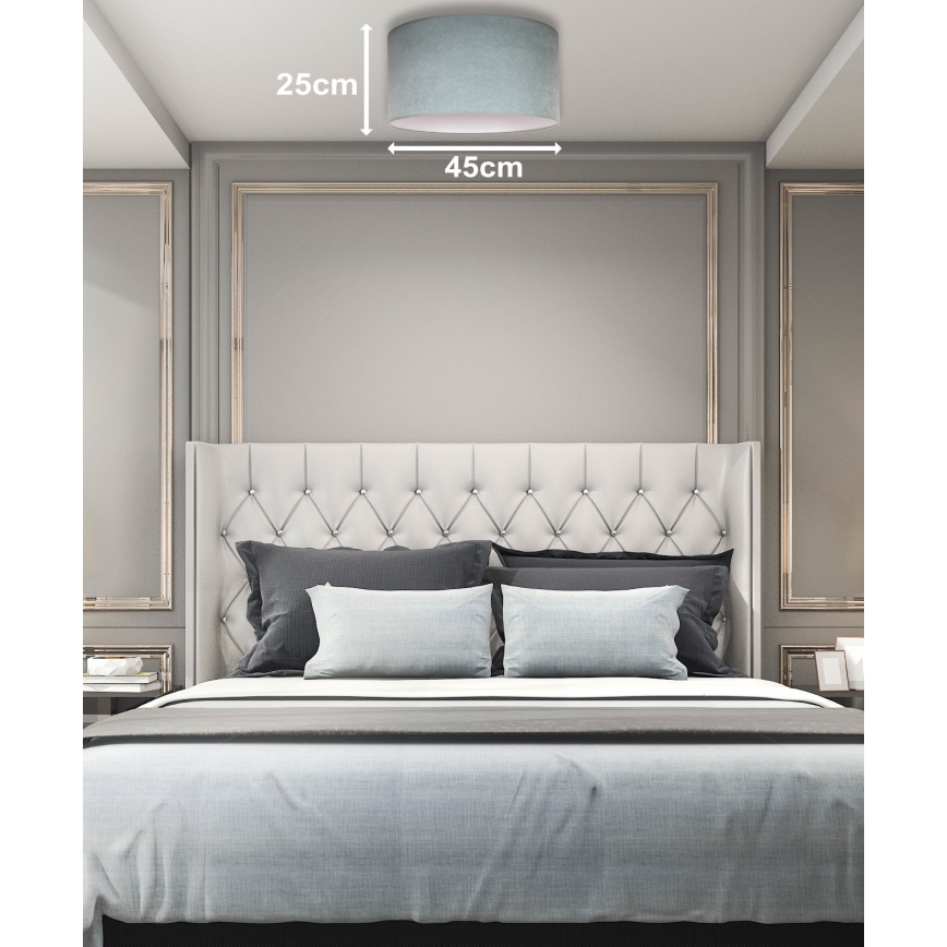 Duolla - Потолочный светильник BRISTOL 1xE27/15W/230V диаметр 45 см зеленый/белый