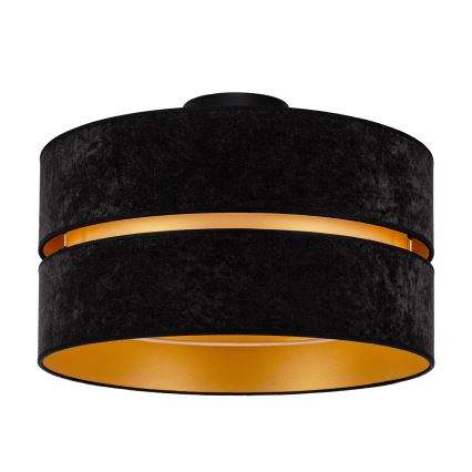 Duolla - Потолочный светильник DUO 1xE27/40W/230V диаметр 40 см черный/золотистый