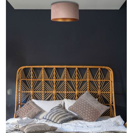 Duolla - Потолочный светильник ROLLER 1xE27/15W/230V диаметр 40 см бежевый/золотой