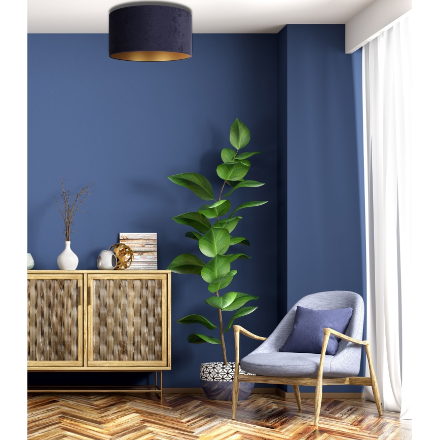 Duolla - Потолочный светильник ROLLER 1xE27/15W/230V диаметр 40 см синий/золотой