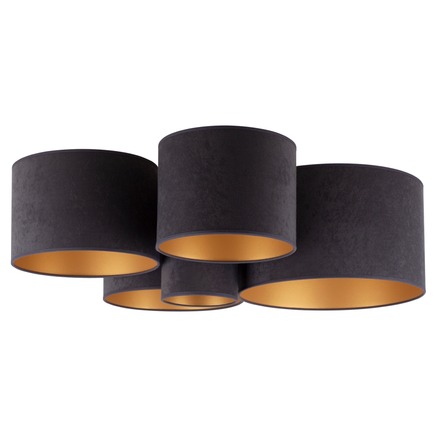 Duolla - Потолочный светильник ROLLER PENTO 5xE27/60W/230V антрацит