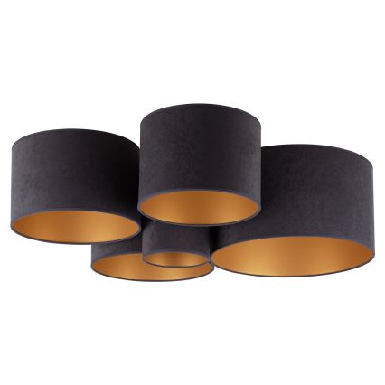 Duolla - Потолочный светильник ROLLER PENTO 5xE27/60W/230V антрацит