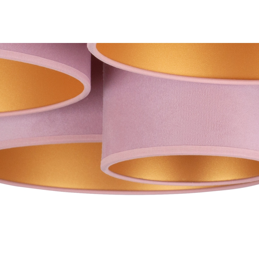 Duolla - Потолочный светильник ROLLER PENTO 5xE27/60W/230V розовый