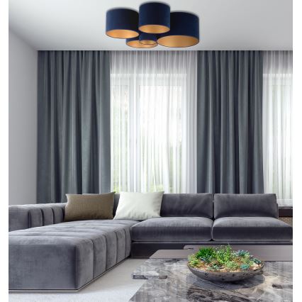 Duolla - Потолочный светильник ROLLER PENTO 5xE27/60W/230V синий