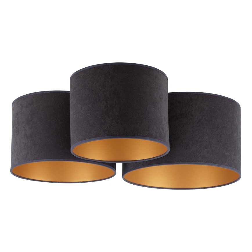 Duolla - Потолочный светильник ROLLER TRIO 3xE27/60W/230V антрацит