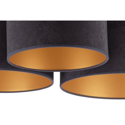 Duolla - Потолочный светильник ROLLER TRIO 3xE27/60W/230V антрацит