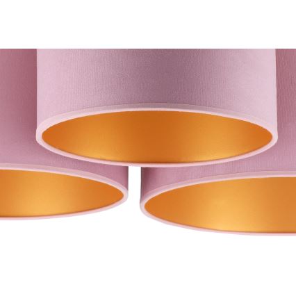 Duolla - Потолочный светильник ROLLER TRIO 3xE27/60W/230V розовый