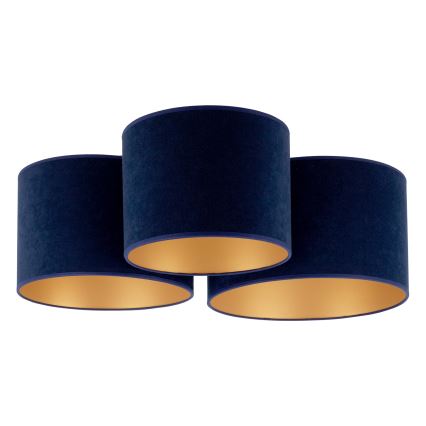 Duolla - Потолочный светильник ROLLER TRIO 3xE27/60W/230V синий