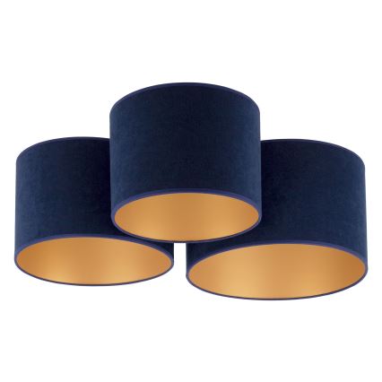 Duolla - Потолочный светильник ROLLER TRIO 3xE27/60W/230V синий