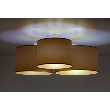 Duolla - Потолочный светильник ROLLER TRIO 3xE27/60W/230V коричневый