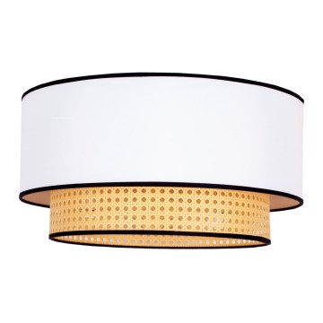 Duolla - Потолочный светильник BOHO 1xE27/15W/230V диаметр 45 см белый/ротанг