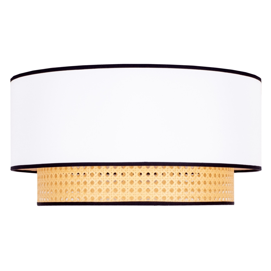 Duolla - Потолочный светильник BOHO 1xE27/15W/230V диаметр 45 см белый/ротанг
