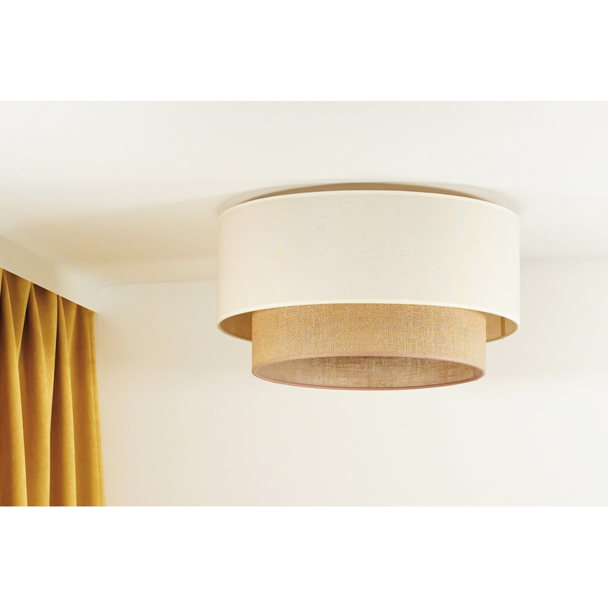 Duolla - Потолочный светильник BOHO 1xE27/15W/230V диаметр 45 см бежевый/коричневый